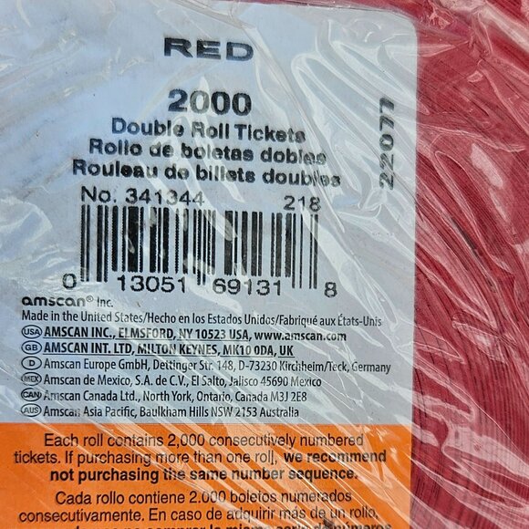 Double roll raffle tickets - 1 with 2000 other opened and used - Picture 3 of 3